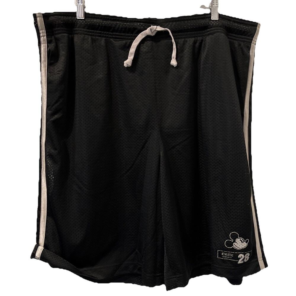 Disney Parks-Mickey Mouse Basketball Shorts-Black-Lined Size 2XL